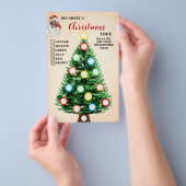 Versier een kerstboom Santa Game Kaart (Hand)