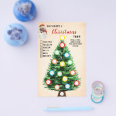 Versier een kerstboom Santa Game Kaart (Enkel)