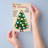 Versier een kerstboom Santa Game Kaart (Hand)