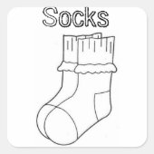 Versier je eigen Sokken Stickers (Voorkant)
