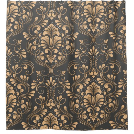 Versier uw badkamer met Classic Damask Seamless Douchegordijn (Voorkant)