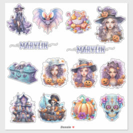 VERSIER UW HALLOWEEN PARTY MET AANGEPASTE NAAM STICKER