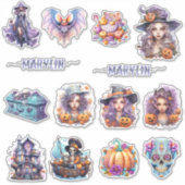 VERSIER UW HALLOWEEN PARTY MET AANGEPASTE NAAM STICKER (Voorkant)