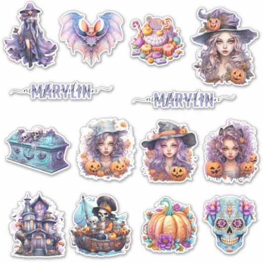 VERSIER UW HALLOWEEN PARTY MET AANGEPASTE NAAM STICKER (Voorkant)