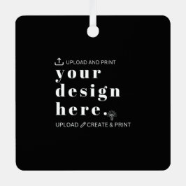 Versier uw ontwerp Upload metaal vierkant Metalen Ornament