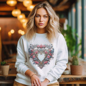 Versierd 3D Pastel Hart Valentijn Trui