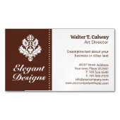 Versierd element | Bruin Magnetisch Visitekaartje (Voorkant)
