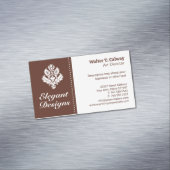 Versierd element | Bruin Magnetisch Visitekaartje (Voorbeeld)