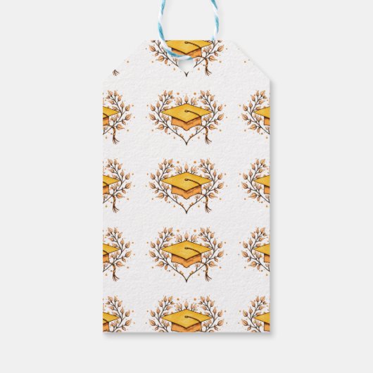 Versierd Gefeliciteerd Golden Pet Afstuderen Gift  Cadeaulabel (Achterkant)