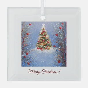 Versierd glazen kerstboomornament glas ornament