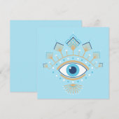 Versierd Grieks Evil Eye Turks Beschermingssymbool (Voorkant / Achterkant)