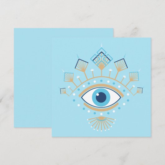 Versierd Grieks Evil Eye Turks Beschermingssymbool (Voorkant / Achterkant)