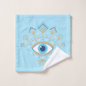 Versierd Grieks Evil Eye Turks Beschermingssymbool Bad Handdoek (Wasdoekje)