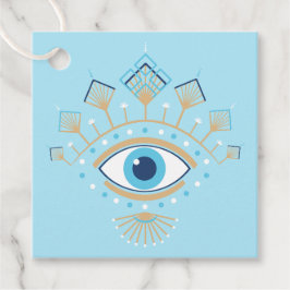 Versierd Grieks Evil Eye Turks Beschermingssymbool Bedankjes Labels