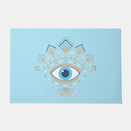 Versierd Grieks Evil Eye Turks Beschermingssymbool Deurmat