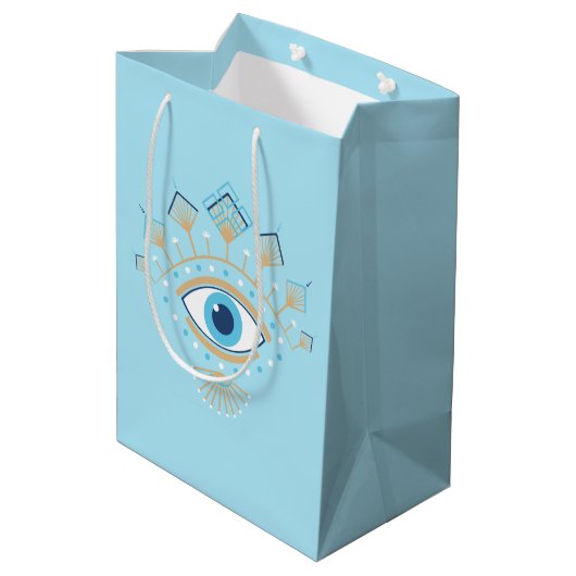 Versierd Grieks Evil Eye Turks Beschermingssymbool Medium Cadeauzakje (Achterkant Gekanteld)