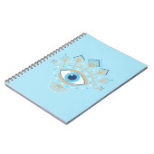 Versierd Grieks Evil Eye Turks Beschermingssymbool Notitieboek (Linkerzijde)