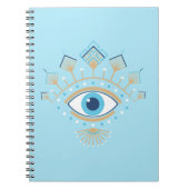 Versierd Grieks Evil Eye Turks Beschermingssymbool Notitieboek (Voorkant)