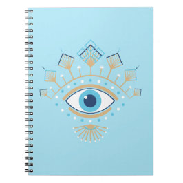 Versierd Grieks Evil Eye Turks Beschermingssymbool Notitieboek