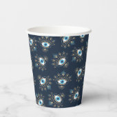 Versierd Grieks Evil Eye Turks Beschermingssymbool Papieren Bekers (Achterkant)