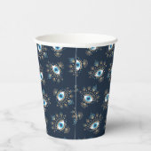 Versierd Grieks Evil Eye Turks Beschermingssymbool Papieren Bekers (Rechts)