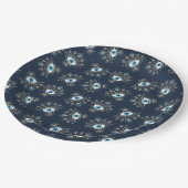 Versierd Grieks Evil Eye Turks Beschermingssymbool Papieren Bordje (Gekanteld)