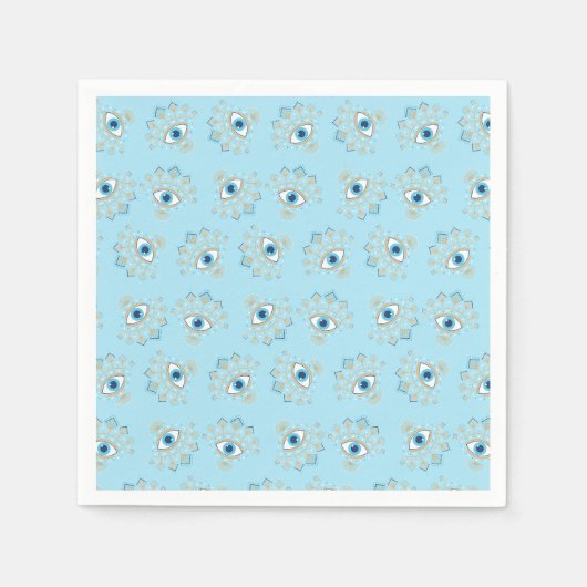 Versierd Grieks Evil Eye Turks Beschermingssymbool Servet (Voorkant)