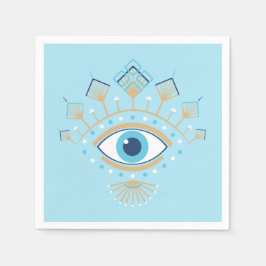 Versierd Grieks Evil Eye Turks Beschermingssymbool Servet