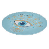 Versierd Grieks Evil Eye Turks Beschermingssymbool Snijplank (Hoek)