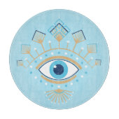 Versierd Grieks Evil Eye Turks Beschermingssymbool Snijplank (Voorkant)