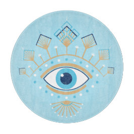 Versierd Grieks Evil Eye Turks Beschermingssymbool Snijplank