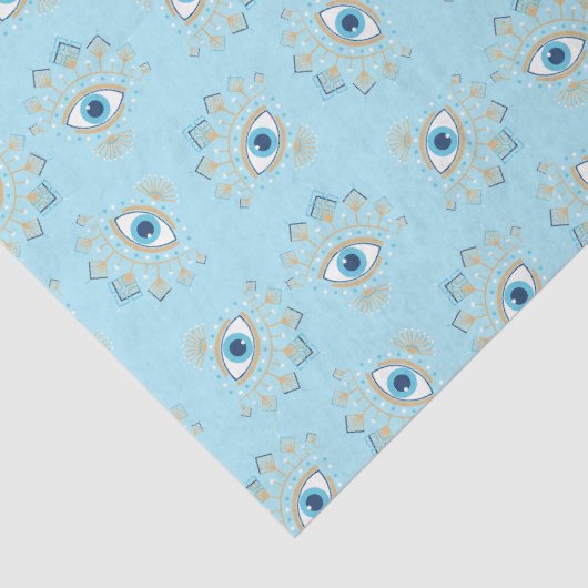 Versierd Grieks Evil Eye Turks Beschermingssymbool Tissuepapier (Detail)