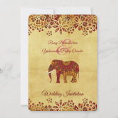 Versierd Indiaas  olifantenontwerp Kaart (Voorkant)