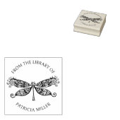 Versierd Libelle Boek Van De Bibliotheek Van Rubberstempel (Gestempeld)