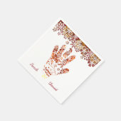  Versierd Mehndi Henna Handontwerp Servet (Hoek)