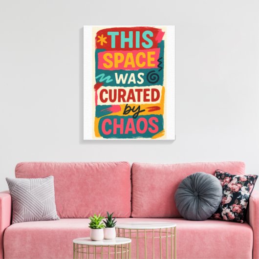 Versierd met waanideeën en moderne smaak canvas afdruk (Insitu (Woonkamer))