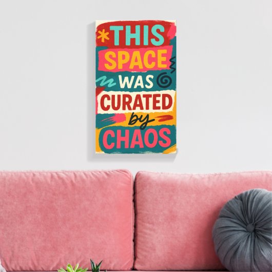 Versierd met waanideeën en moderne smaak canvas afdruk (Insitu (Woonkamer))