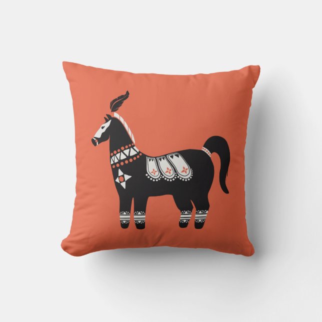 Versierd Paard Kussen (Voorkant)