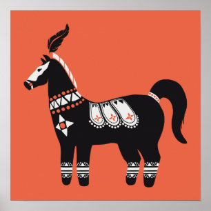Versierd Paard Poster