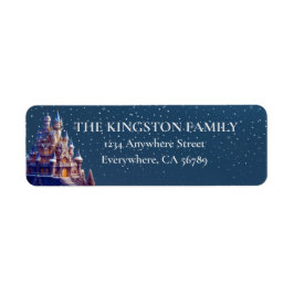 versierd sprookjeskasteel etiket