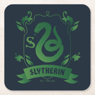Versierd Wapen van Huis SLYTHERIN™ Kartonnen Onderzetters