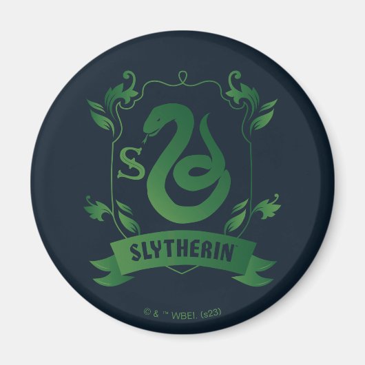 Versierd Wapen van Huis SLYTHERIN™ Magneet (Voorkant)