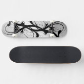 Versierd Zilver Persoonlijk Skateboard (Horizontaal)