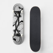 Versierd Zilver Persoonlijk Skateboard (Voorkant)