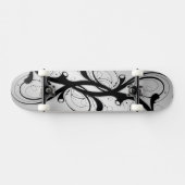 Versierd Zilver Persoonlijk Skateboard (Horizontaal)