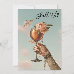 *~* Versierde 3 A101 Cocktail FOTO  BACHELORETTE Kaart