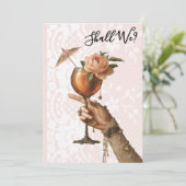 *~* Versierde A101 Cocktail 3 FOTO  MEISJESAVOND Kaart (Staand voorkant)