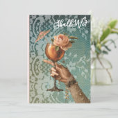 *~* Versierde A101 Cocktail FOTO 3 BACHELORETTE Kaart (Staand voorkant)