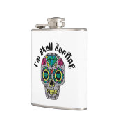 Versierde Abstracte Schedel Fles Heupfles (Links)