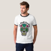 Versierde Abstracte Schedel T-Shirt (Voorkant volledig)